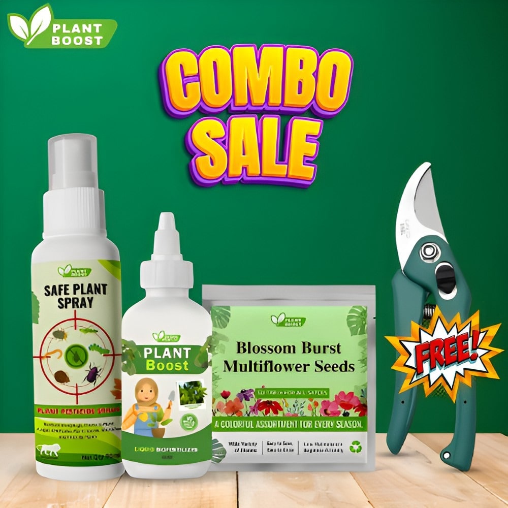 GreenGlow™ Plant Care Combo: Spray, Booster, Seeds & Scissor