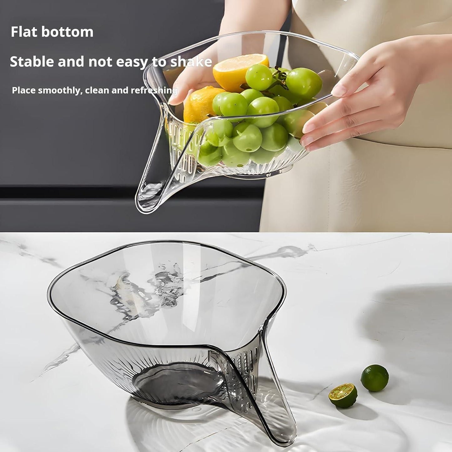 StrainEase Drain Basket Funnel for Kitchen Sink (Pack of 2)