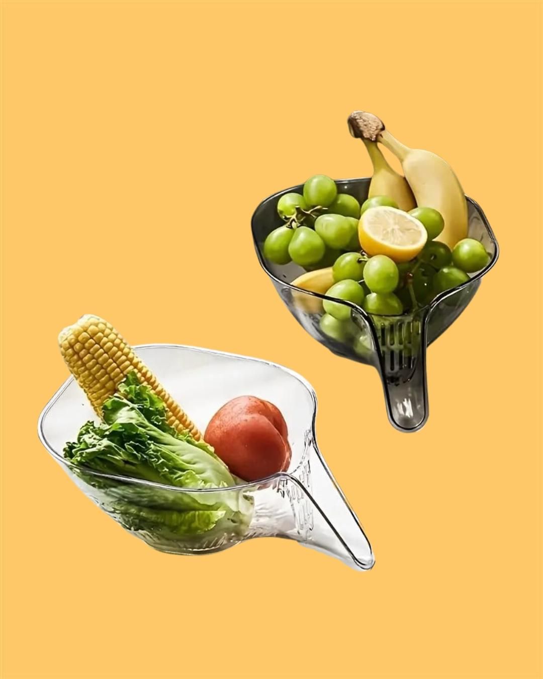StrainEase Drain Basket Funnel for Kitchen Sink (Pack of 2)