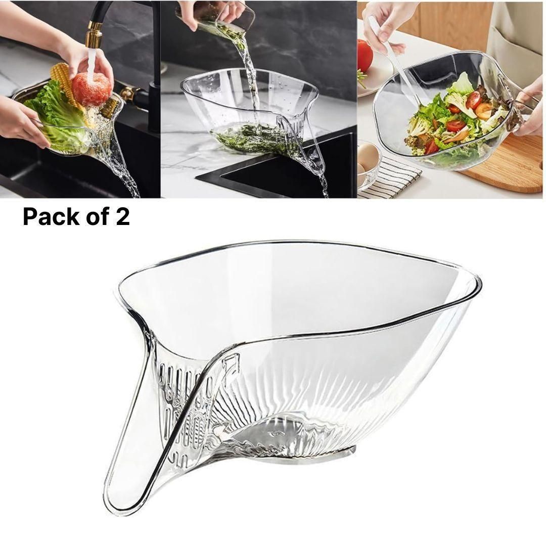 StrainEase Drain Basket Funnel for Kitchen Sink (Pack of 2)