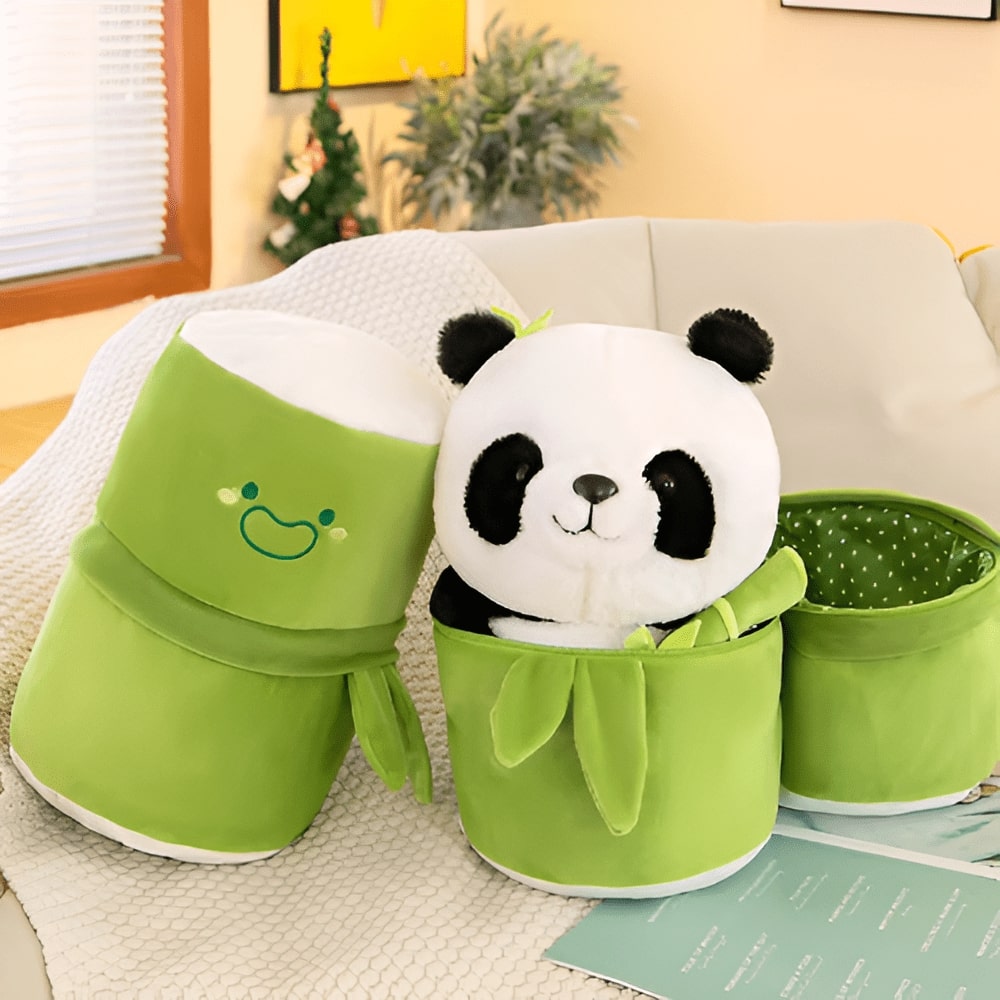 Cute Panda Plush with Bamboo – Your Snuggly Companion!