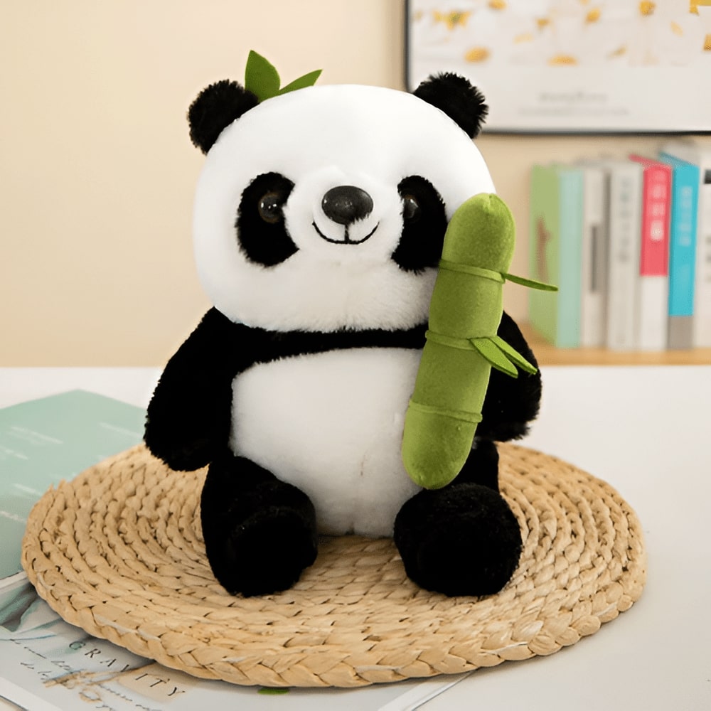 Cute Panda Plush with Bamboo – Your Snuggly Companion!