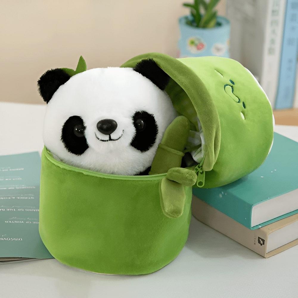 Cute Panda Plush with Bamboo – Your Snuggly Companion!
