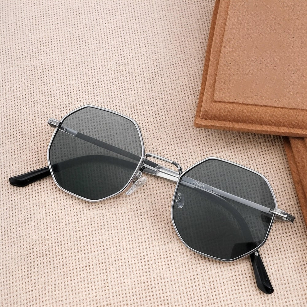 Octagon Round Black Sunglasses For Men & Women