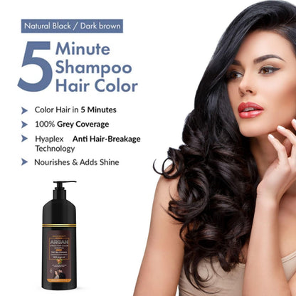 Argan Speedy Hair Color Shampoo 600ml Pack of 2